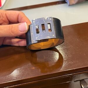 Hermes Black and Silver Wearable Band